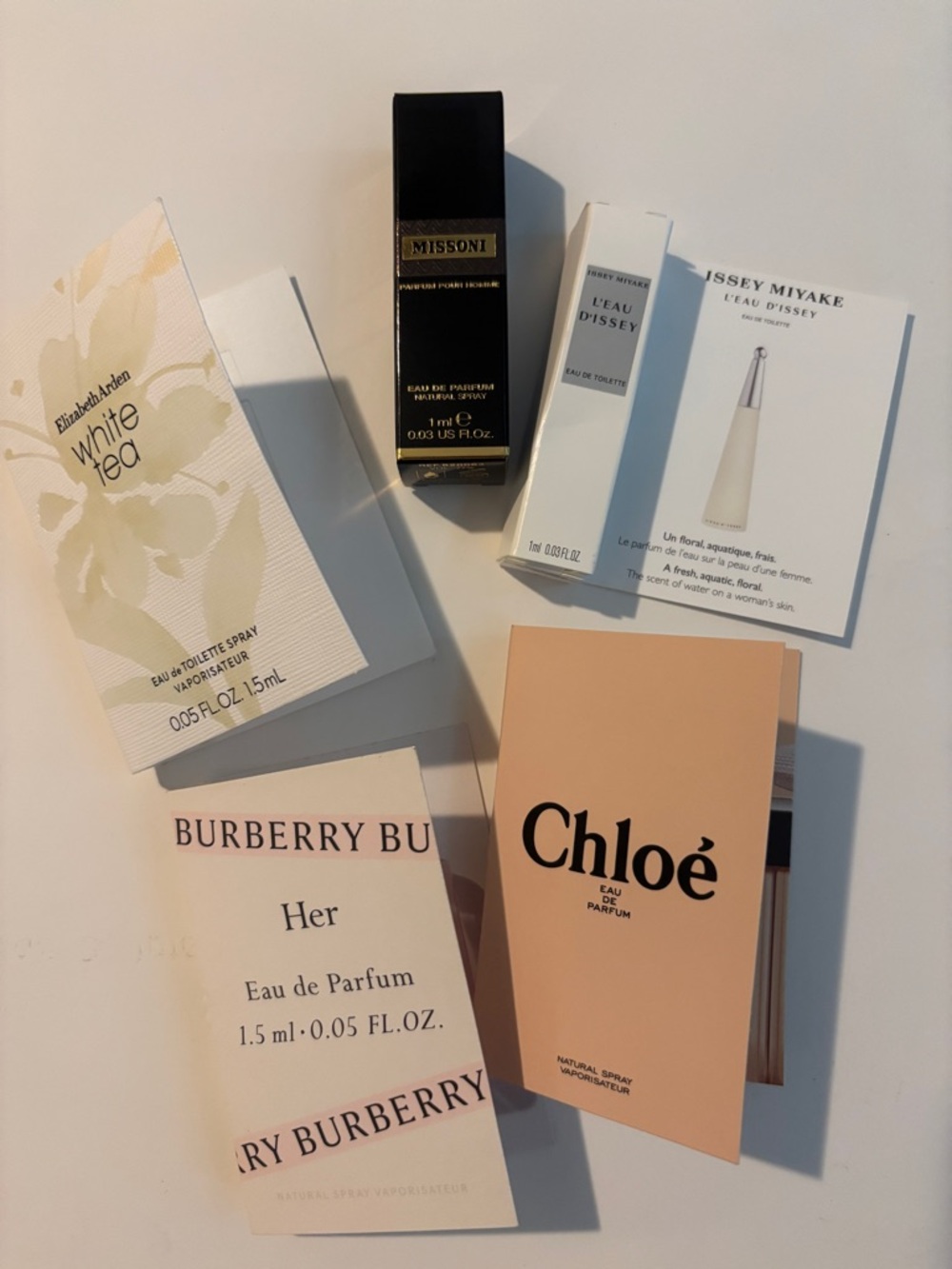 Perfume sample lot